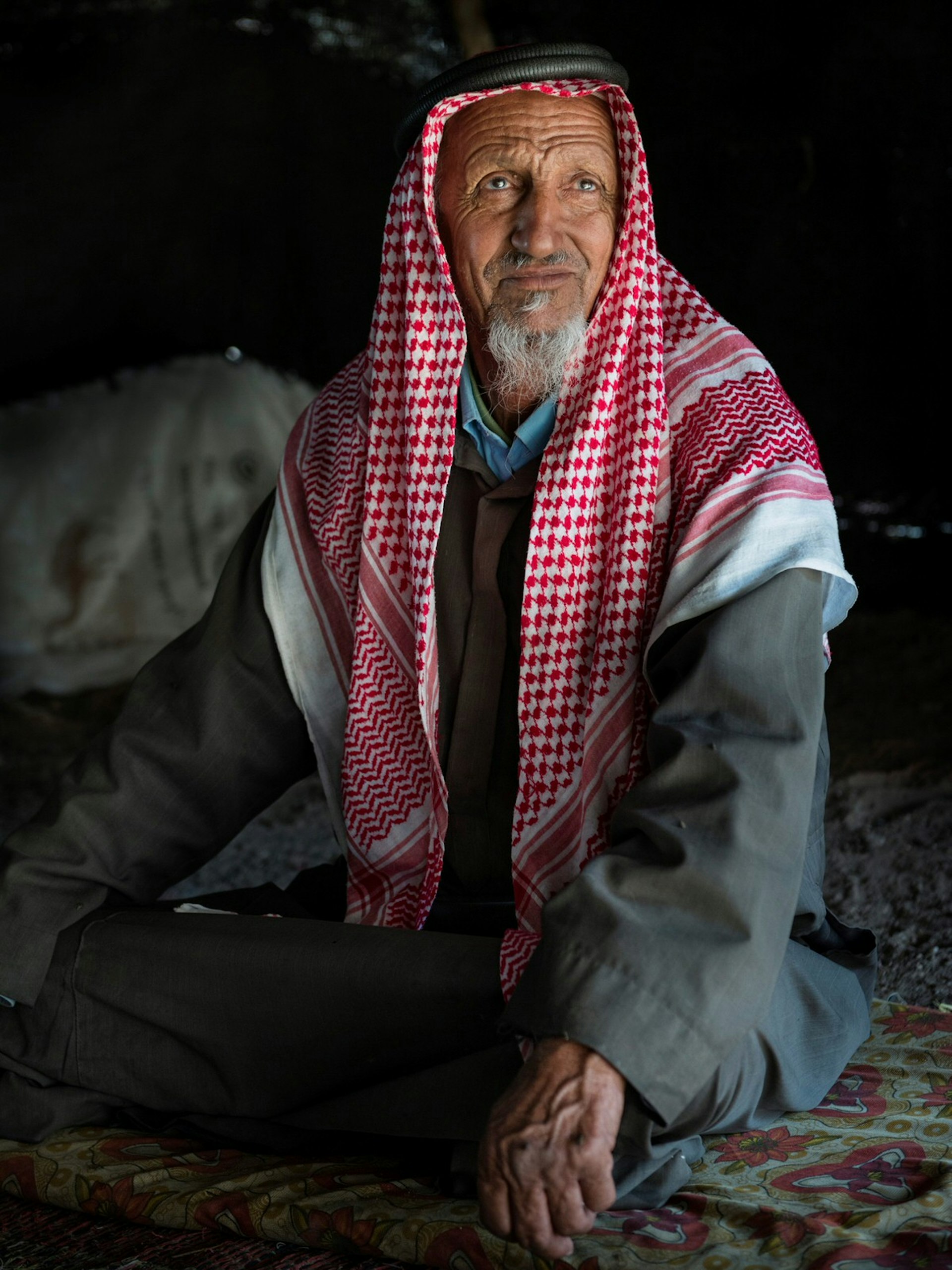 Bedouin shepherd Abu Mohammed of the Beni Atieh tribe 