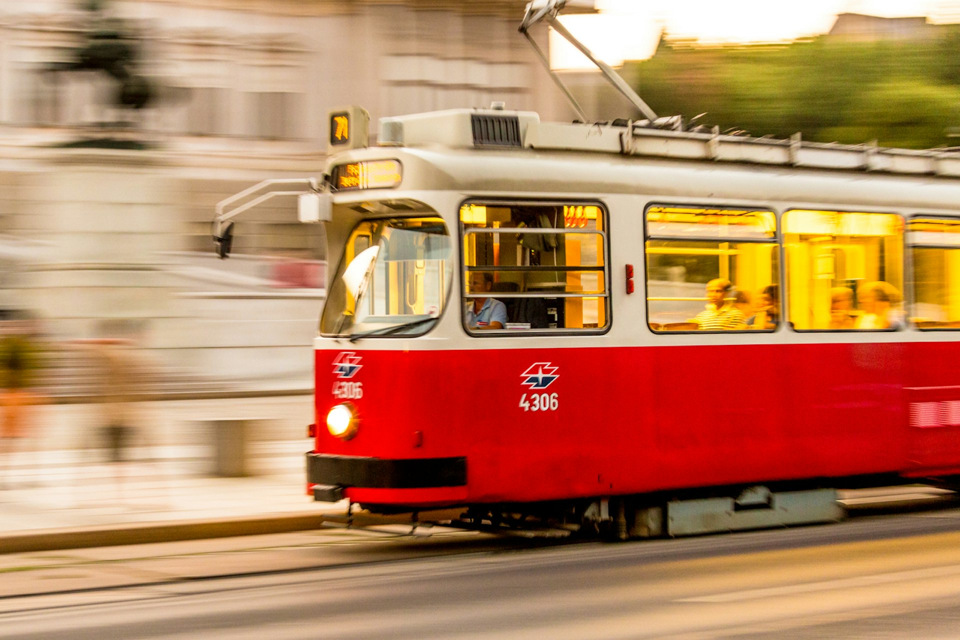 A tram in Vienna