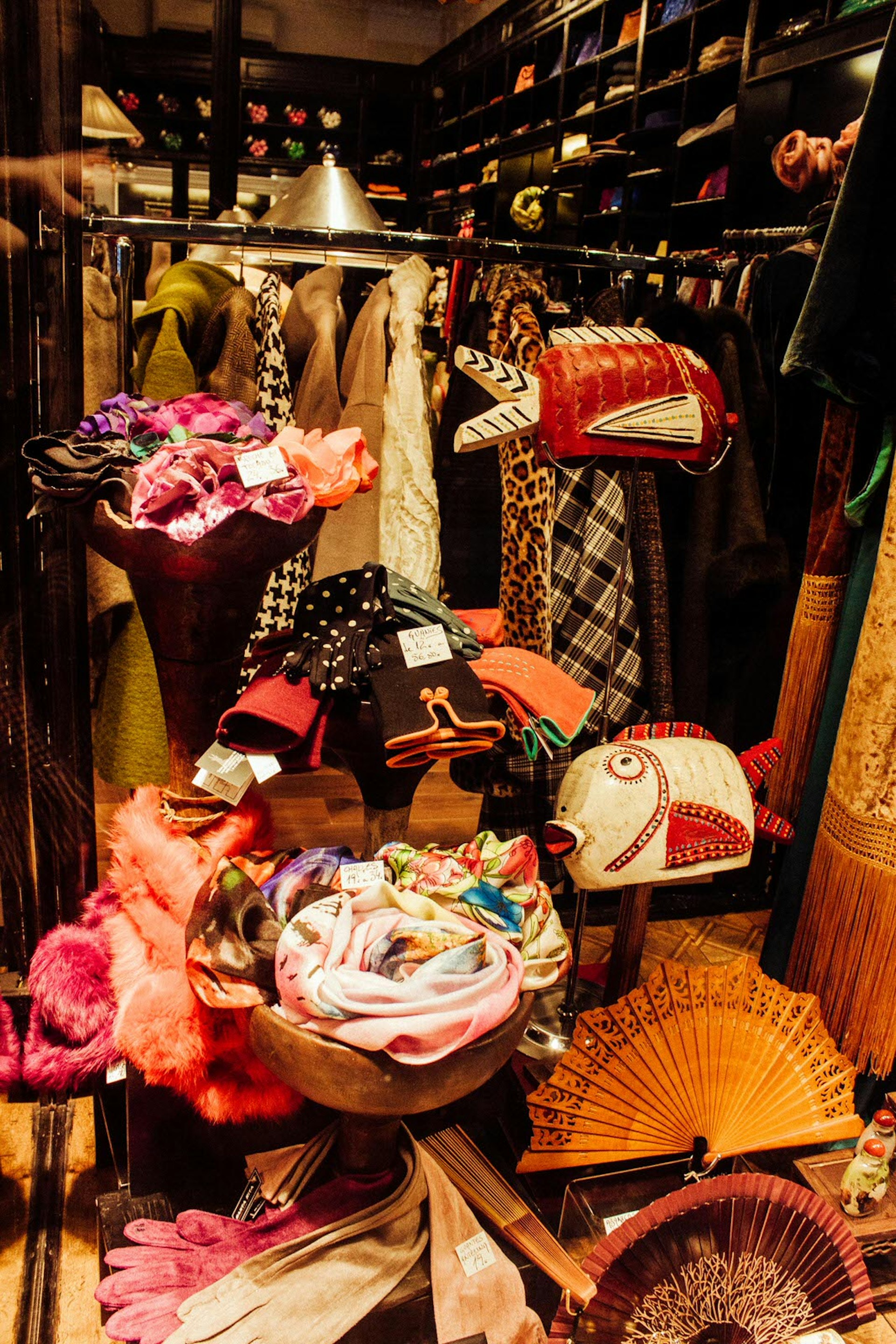 Funky hats, fans and other accessories at Santa Rita