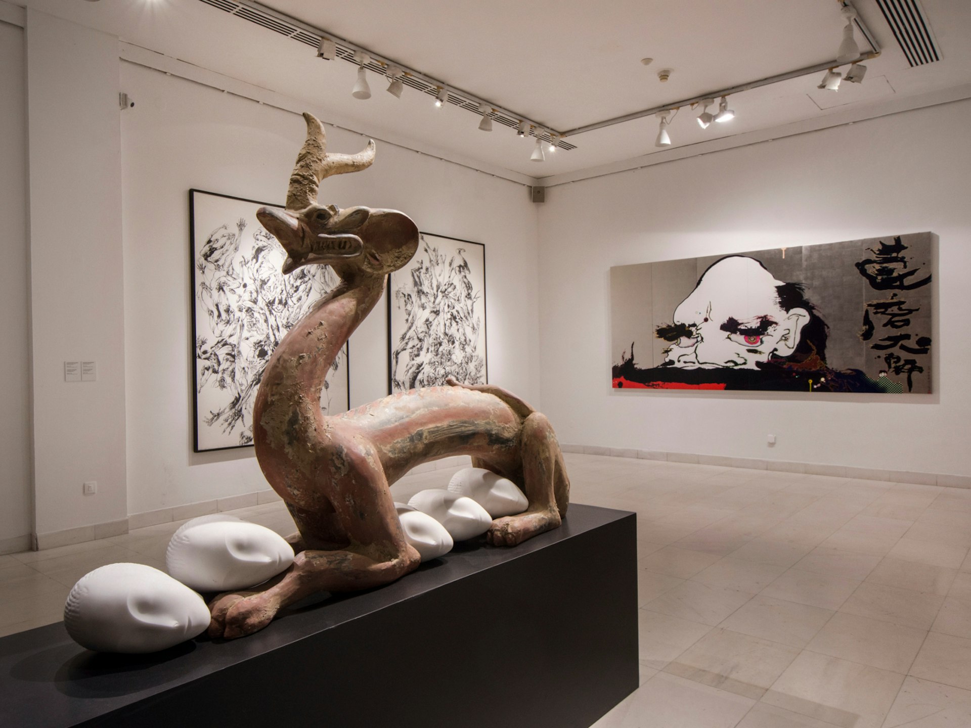 Works by artists Xu Zhen and Takashi Murakami exhibited at the 2018 October Salon in Belgrade © Milan Kralj / October Salon