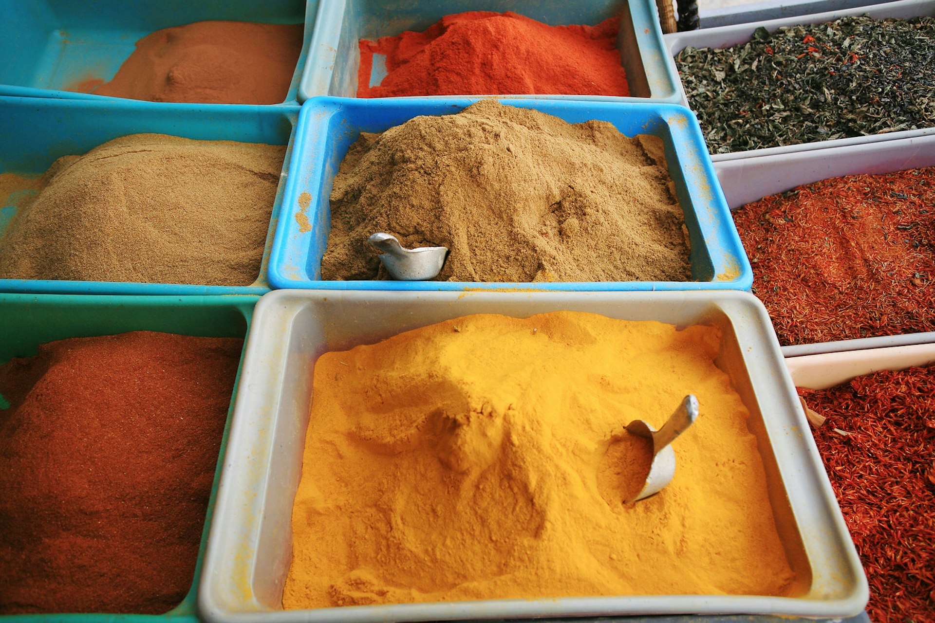Spices on sale at a market in Tunisia