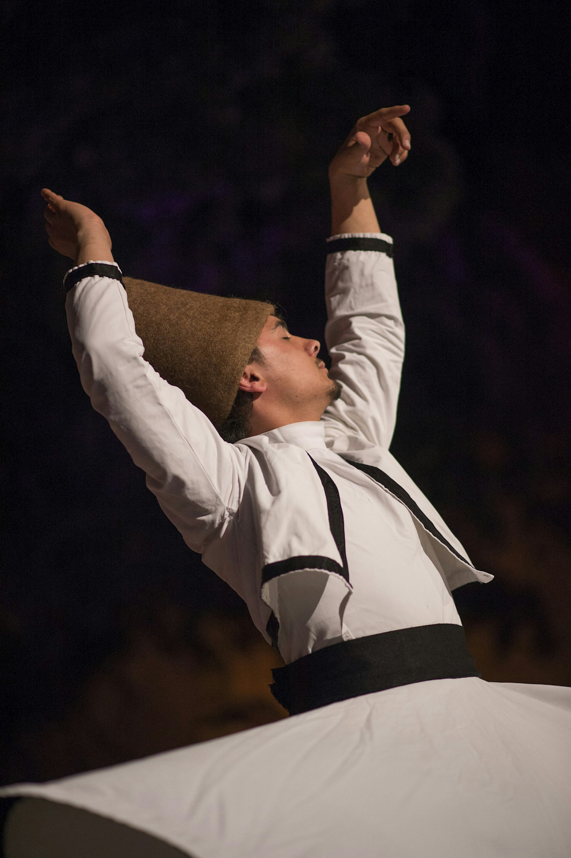 Dervish from a Turkish brotherhood, the Khalwatiyya, during the Festival of Sufi culture in Fez, Morocco