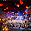 The ice-skating rink and traditional Christmas market on Lviv's Ploshcha Rynok © Ruslan Lytvyn / Shutterstock