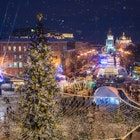 The Christmas fair transforms St Sophia’s Square in Kyiv into a winter wonderland © Marianna Ianovska / Shutterstock