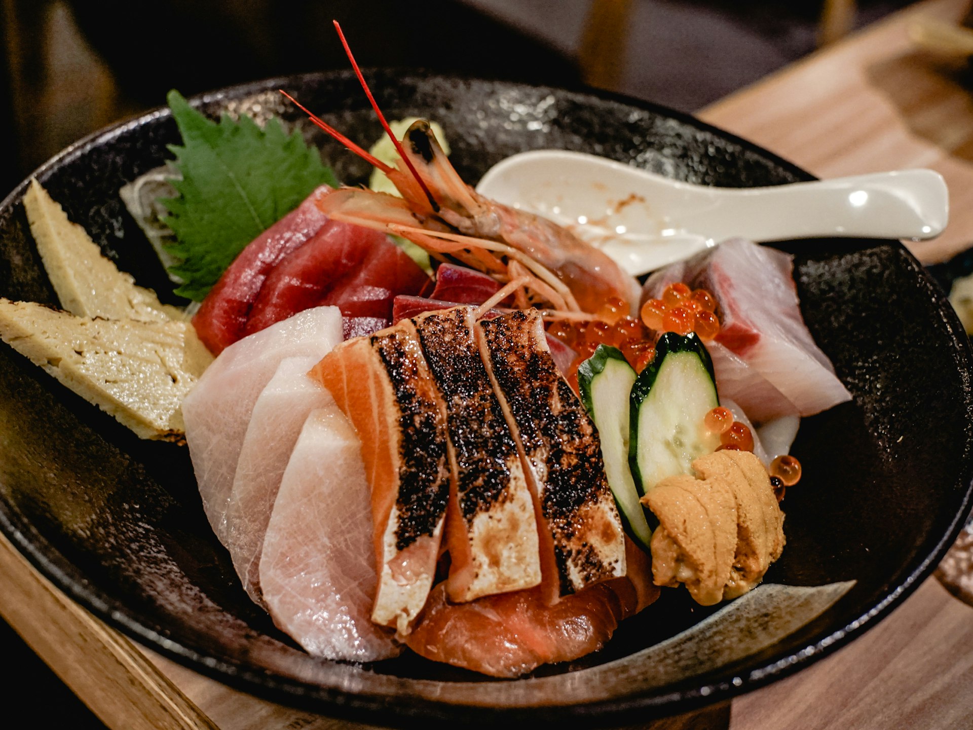 Bowl of sashimi at Takashimaya