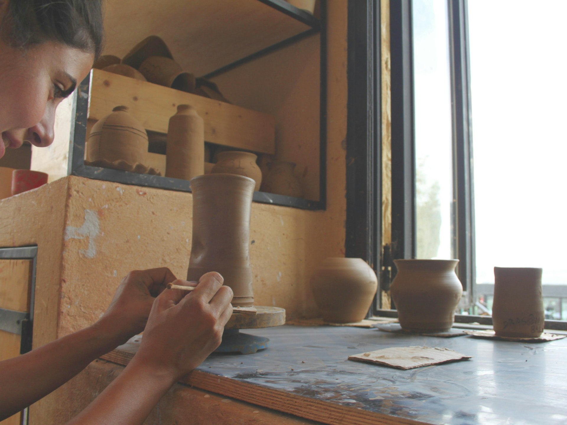 A pottery workshop at Bkerzay