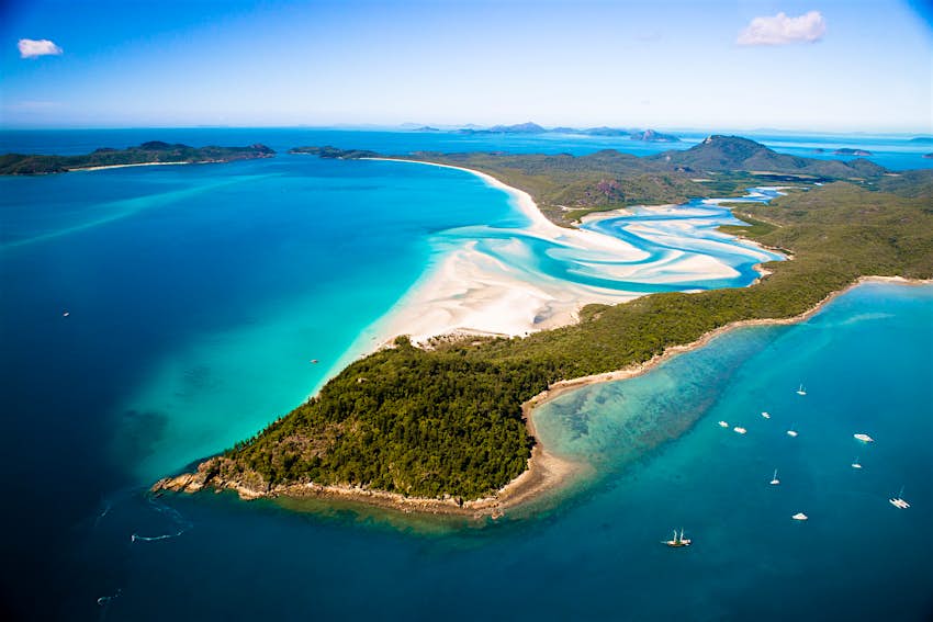 The world renowned Whitehaven Beach in the Whitsunday's, Queensland