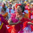 Features - Artists dance "Cumbia" during the second