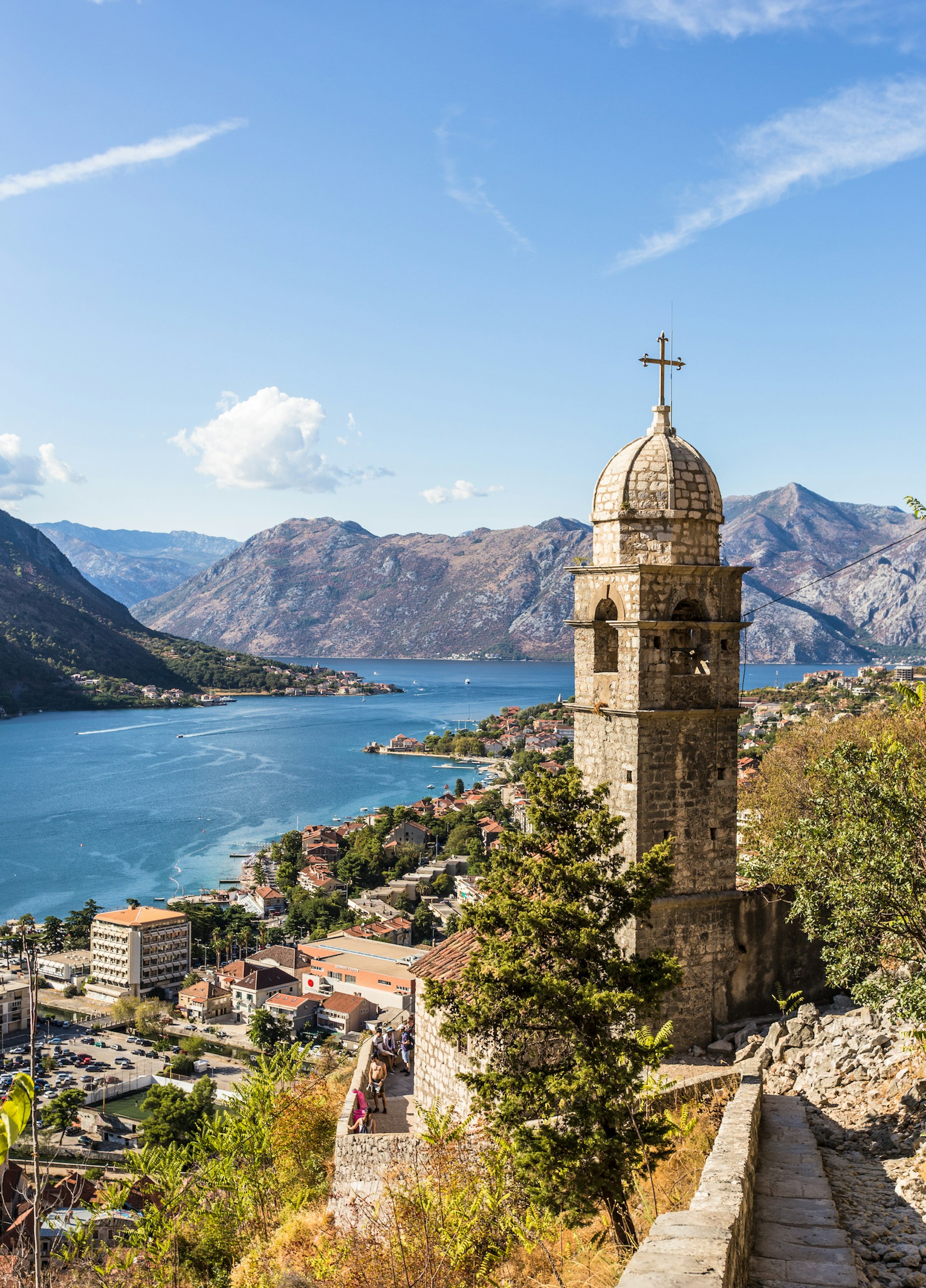 A panoramic view of Kotor's Old Town, Montenegro