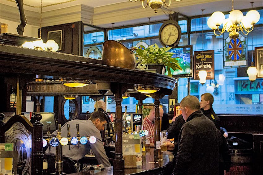 The Horshoe Bar's interior, Glasgow