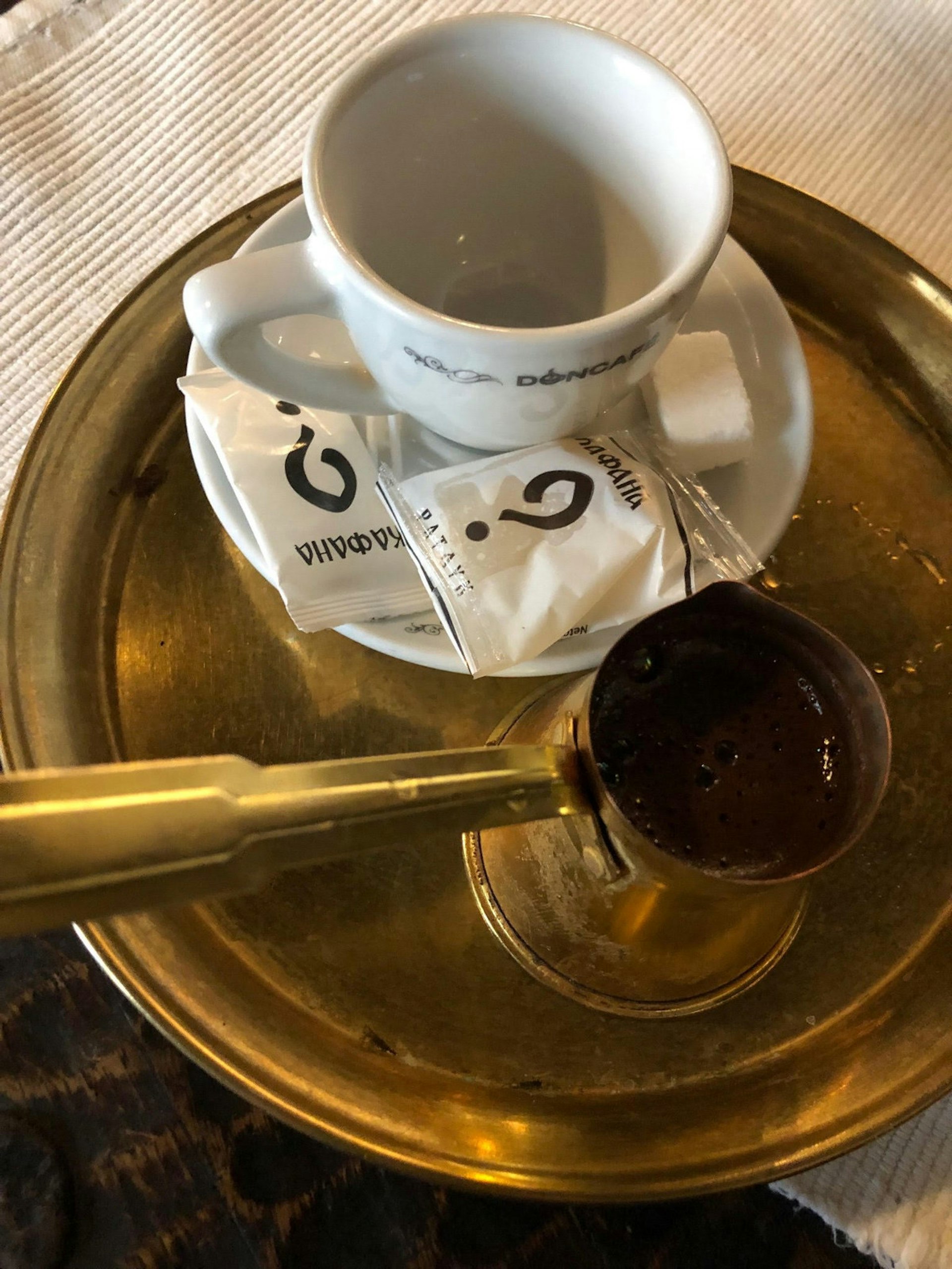 Turkish coffee served at '?', Belgrade's oldest kafana dating from 1823 © Srdjan Garcevic / Lonely Planet