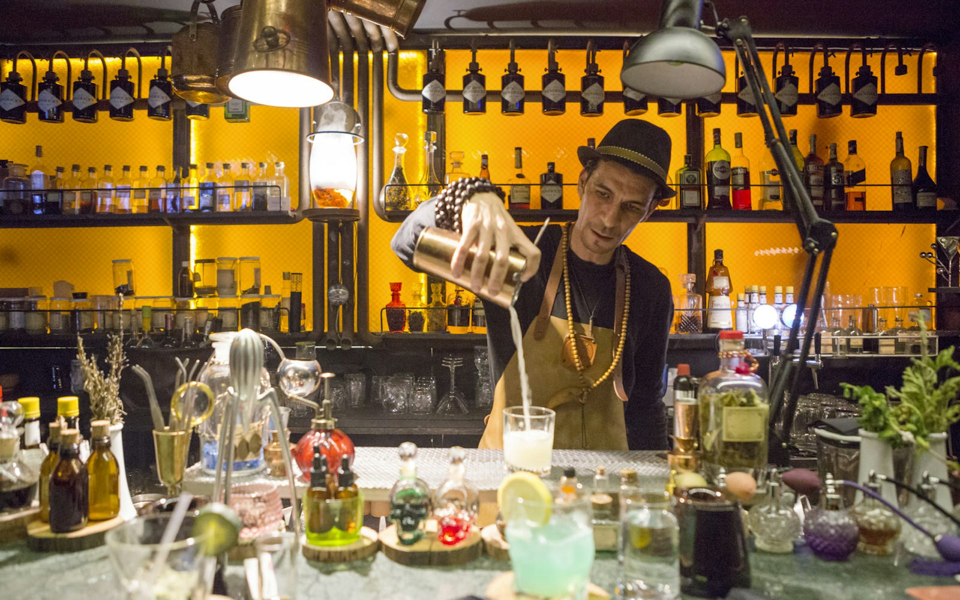Bartender at Barometre, Marrakesh, Morocco