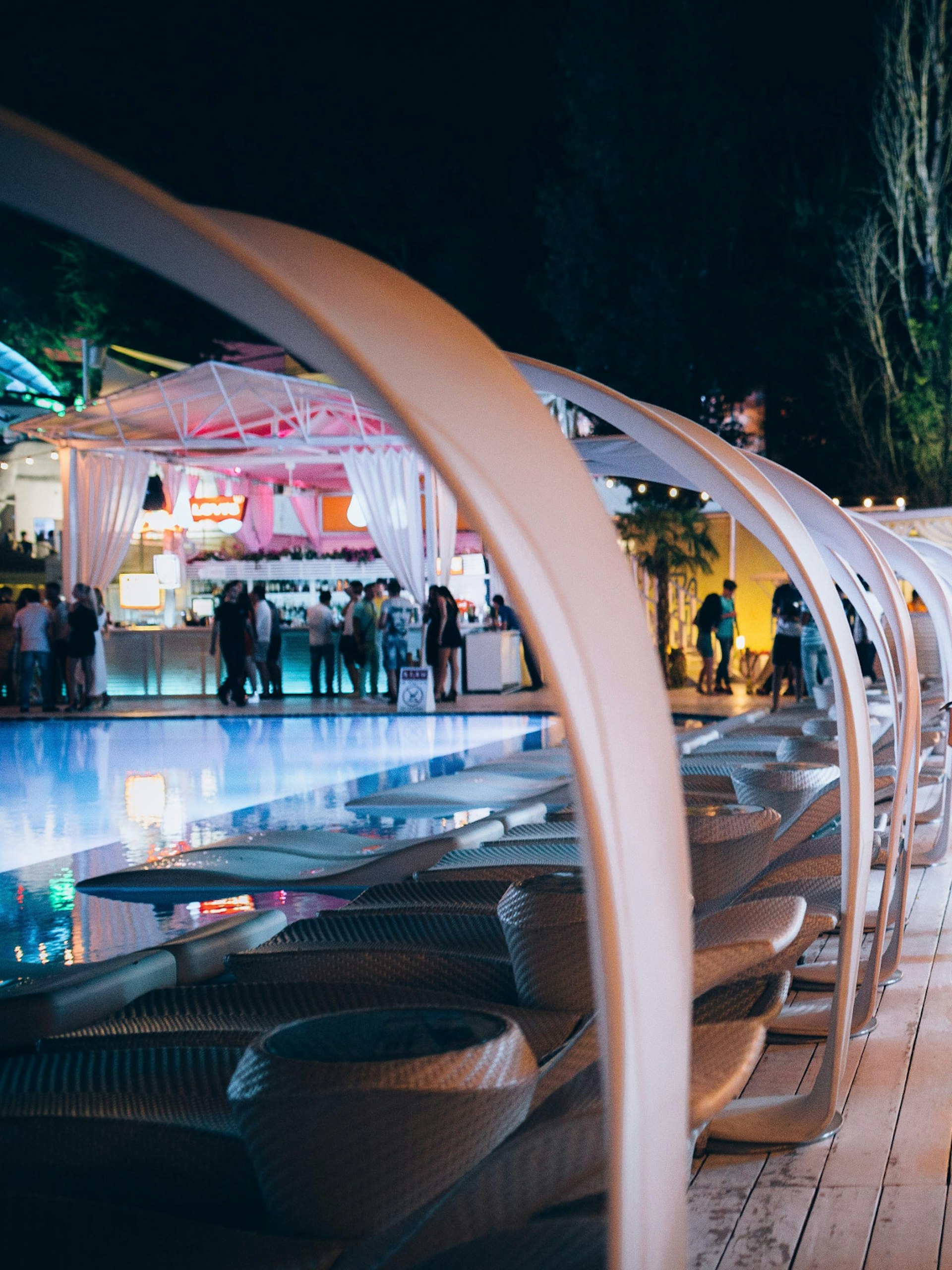 The swimming pool of Ibiza nightclub on Odesa's Arkadia beach 