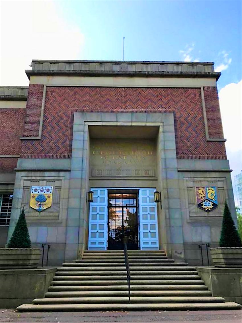 Features - BarberInstitute-048e9e67503c The Art Deco entrance to the Barber Institue of Art.