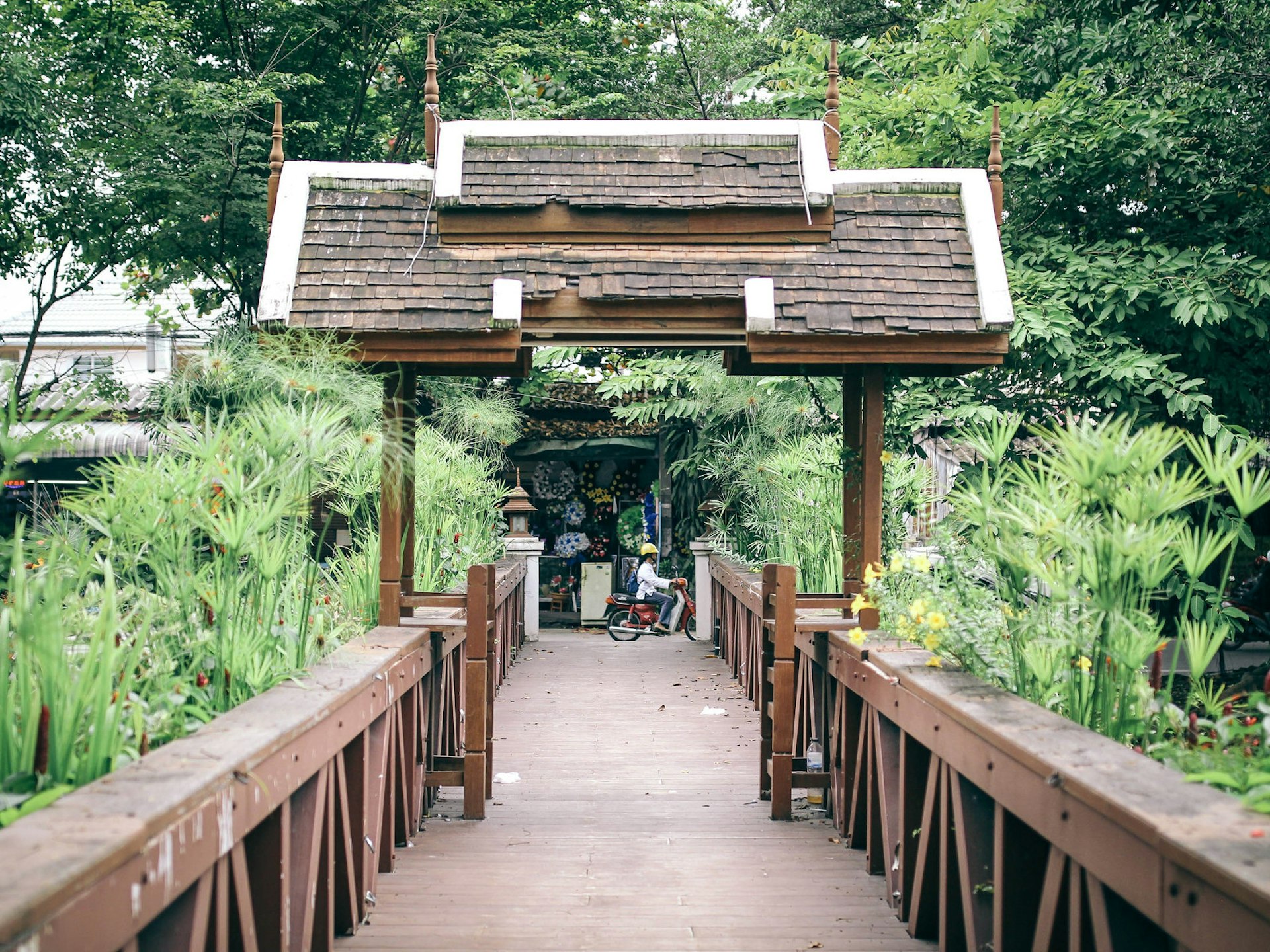 One of ancient Chiang Mai's pedestrian bridges