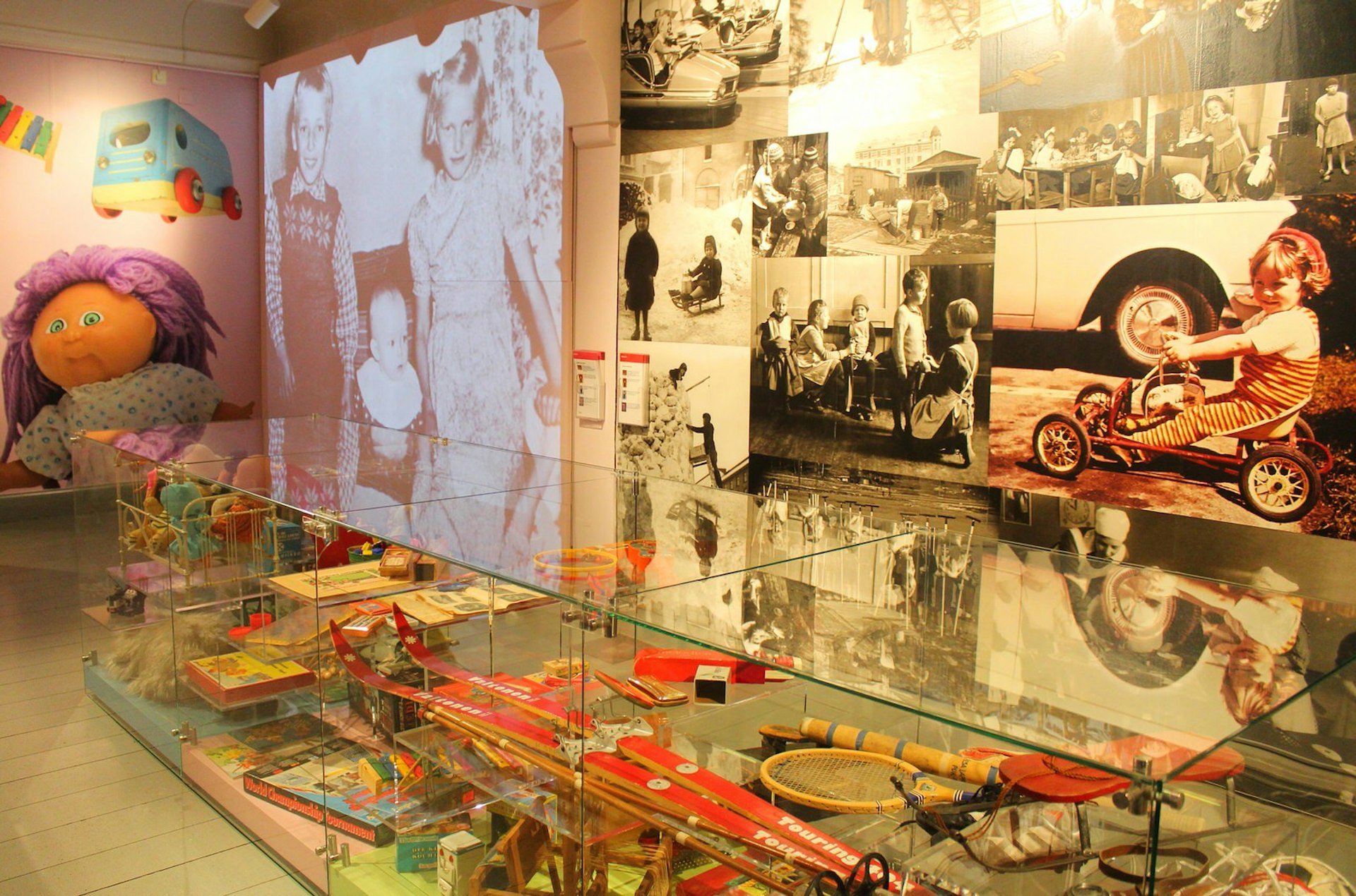 A display of toys and games at Children's Town, part of the City Museum, Helsinki
