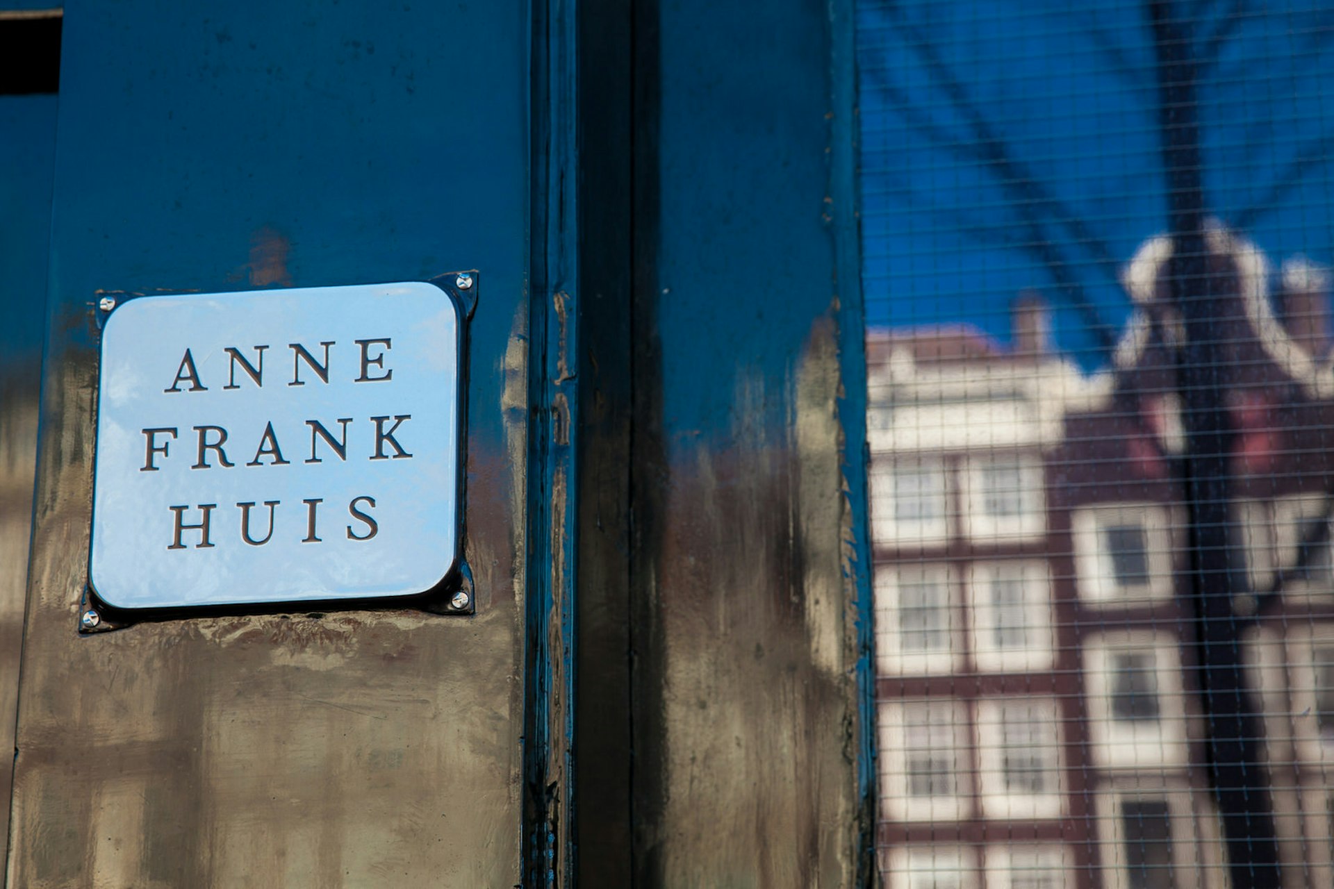 A plaque outside the Anne Frank House, Amsterdam