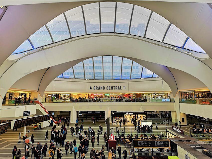 The soaring roof of Grand Central, Birmingham