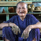 Portrait of Mrs Phu who still throws pottery in Thanh Ha Village, near Hoi An