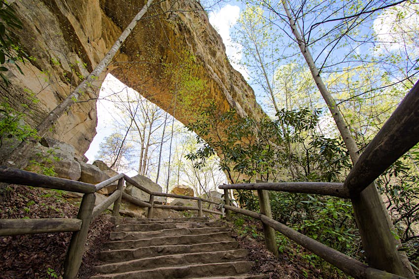 Features - Stone Arch At Natural Bridge State Park In Kentucky