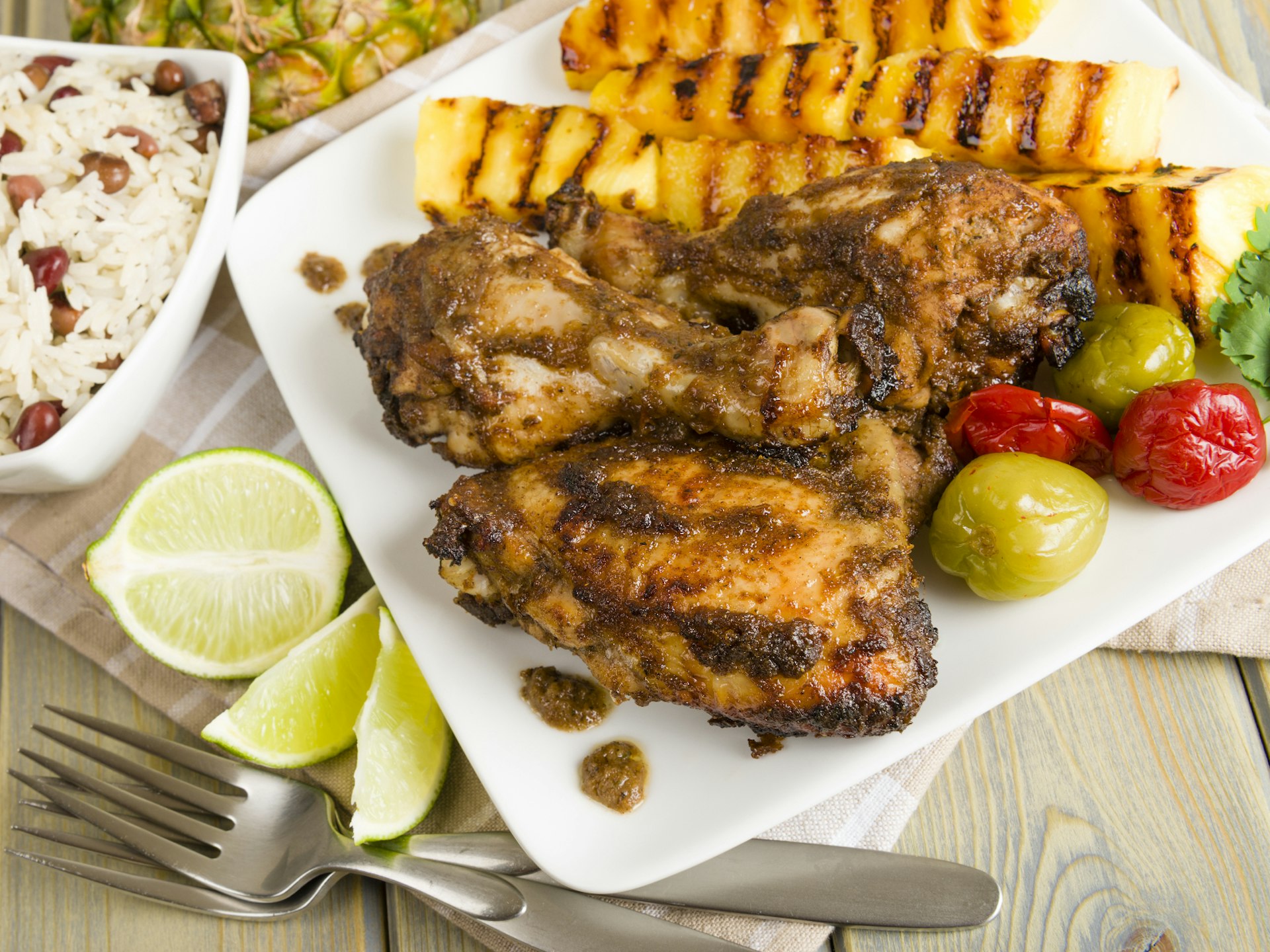 Jamaican jerk chicken is popular across the Cayman Islands © Paul Brighton / Shutterstock
