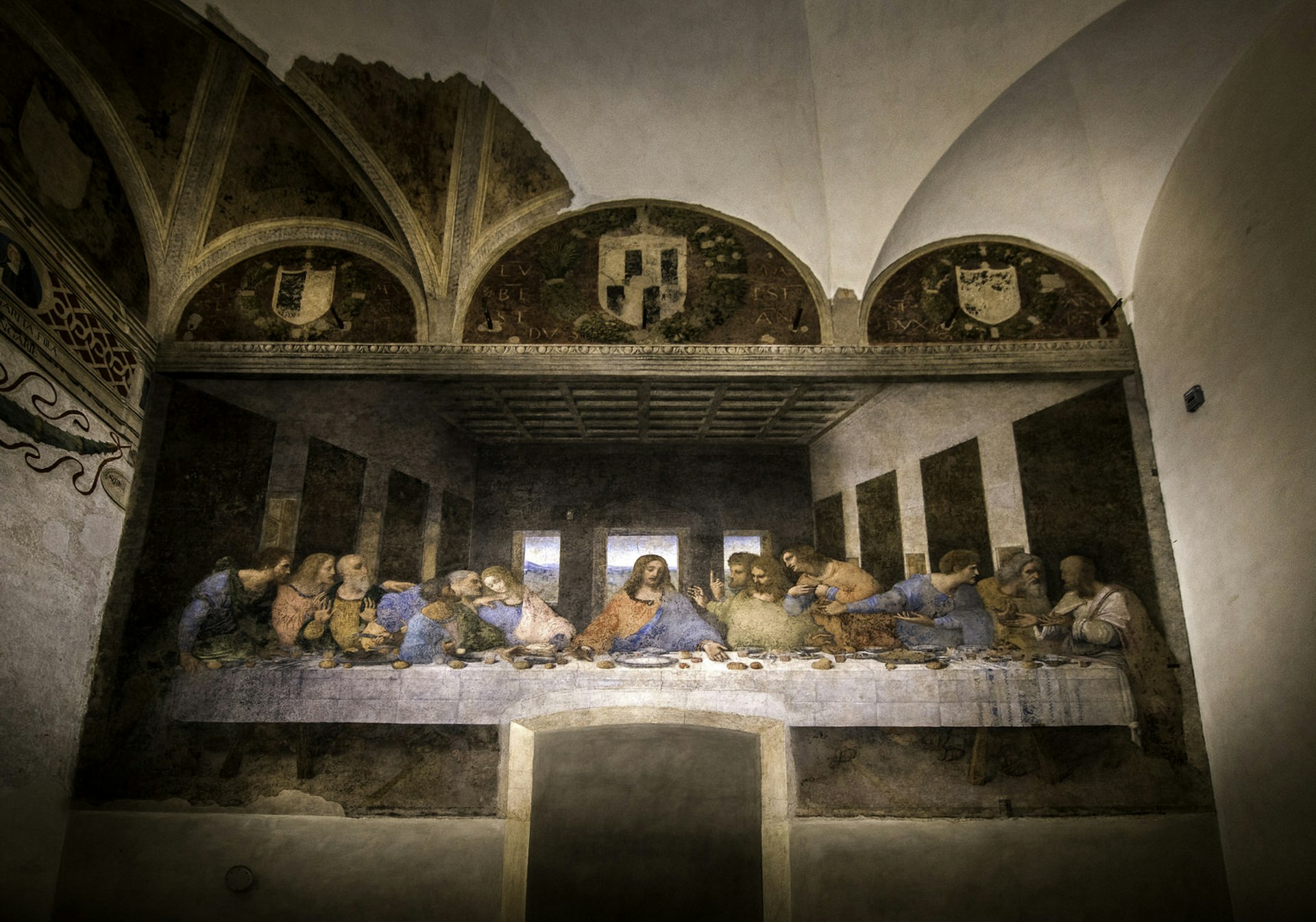 Leonardo Da Vinci's The Last Supper in the Santa Maria delle Grazie in Milan, Italy