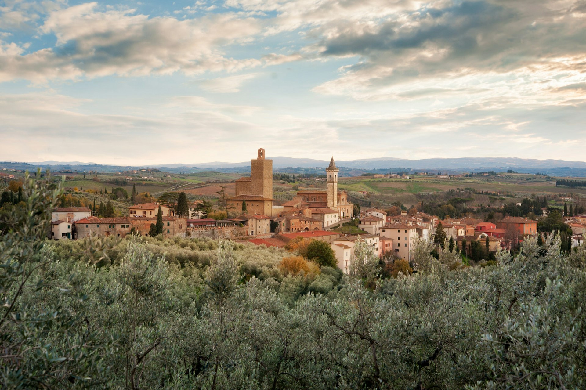 A panoramic view of Vinci, Tuscany