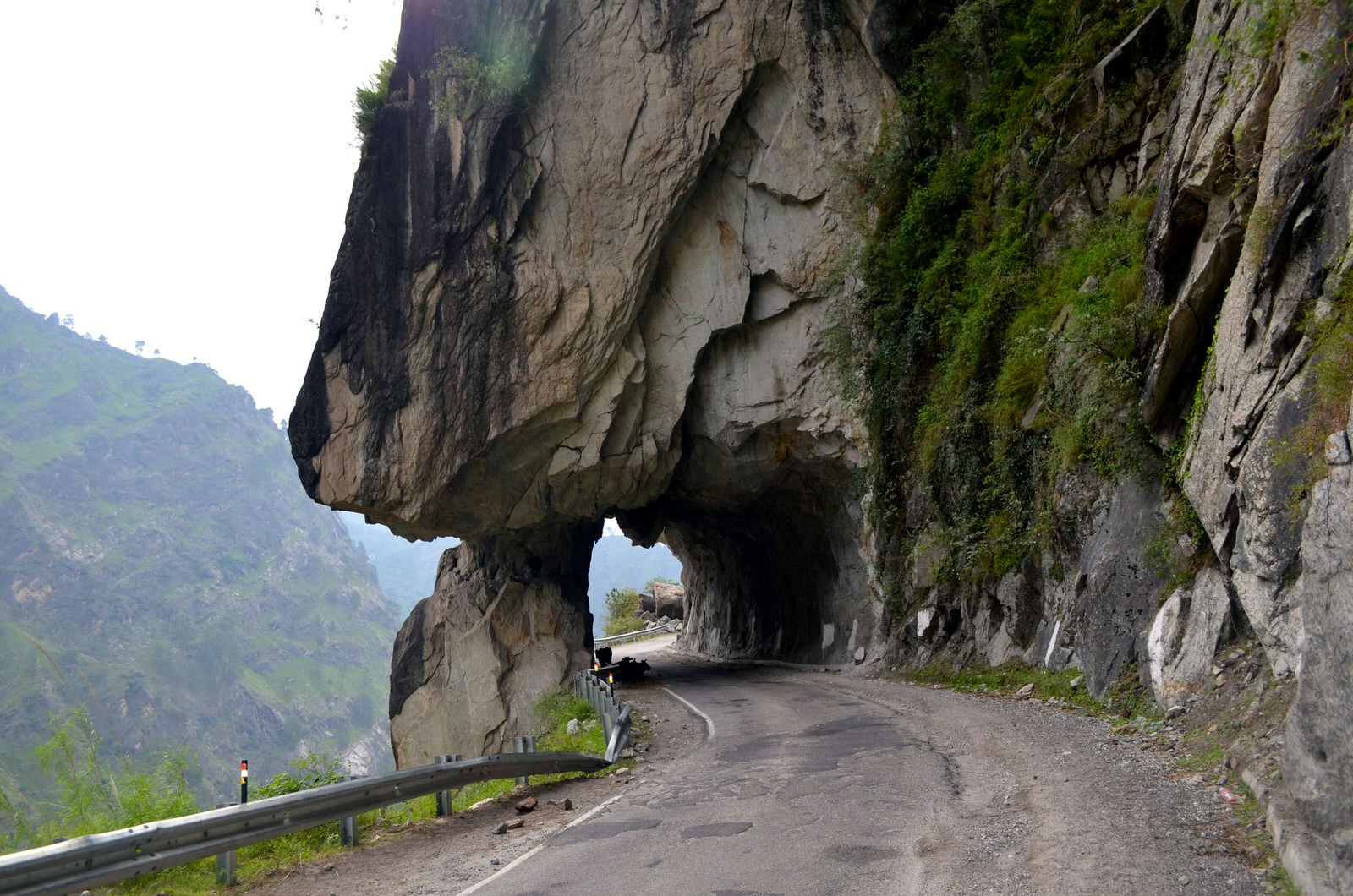 Tunnel on the rocky mountain road to Spiti in Himachal Pradesh
