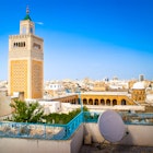 Features - Terrace covered in mosaics in Tunis