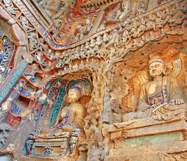 Colourful Buddhas and animal motifs adorn the grottoes at Yungang © Mark Brandon / Shutterstock
