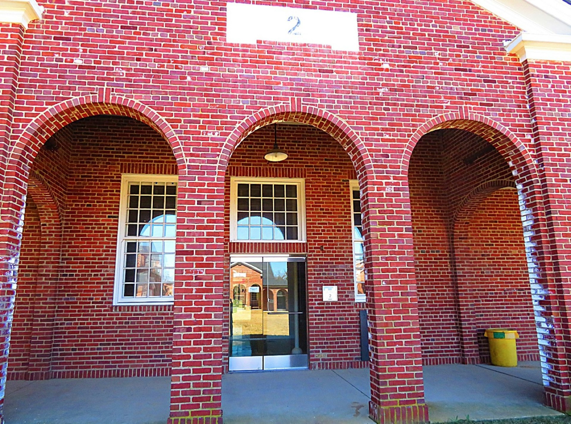 Red Brick arches mark an old prison which has been turned into a museum
