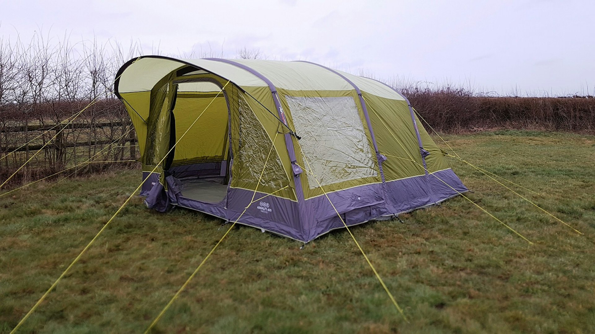 Vango Amalfi Air 600 tent pitched in a field