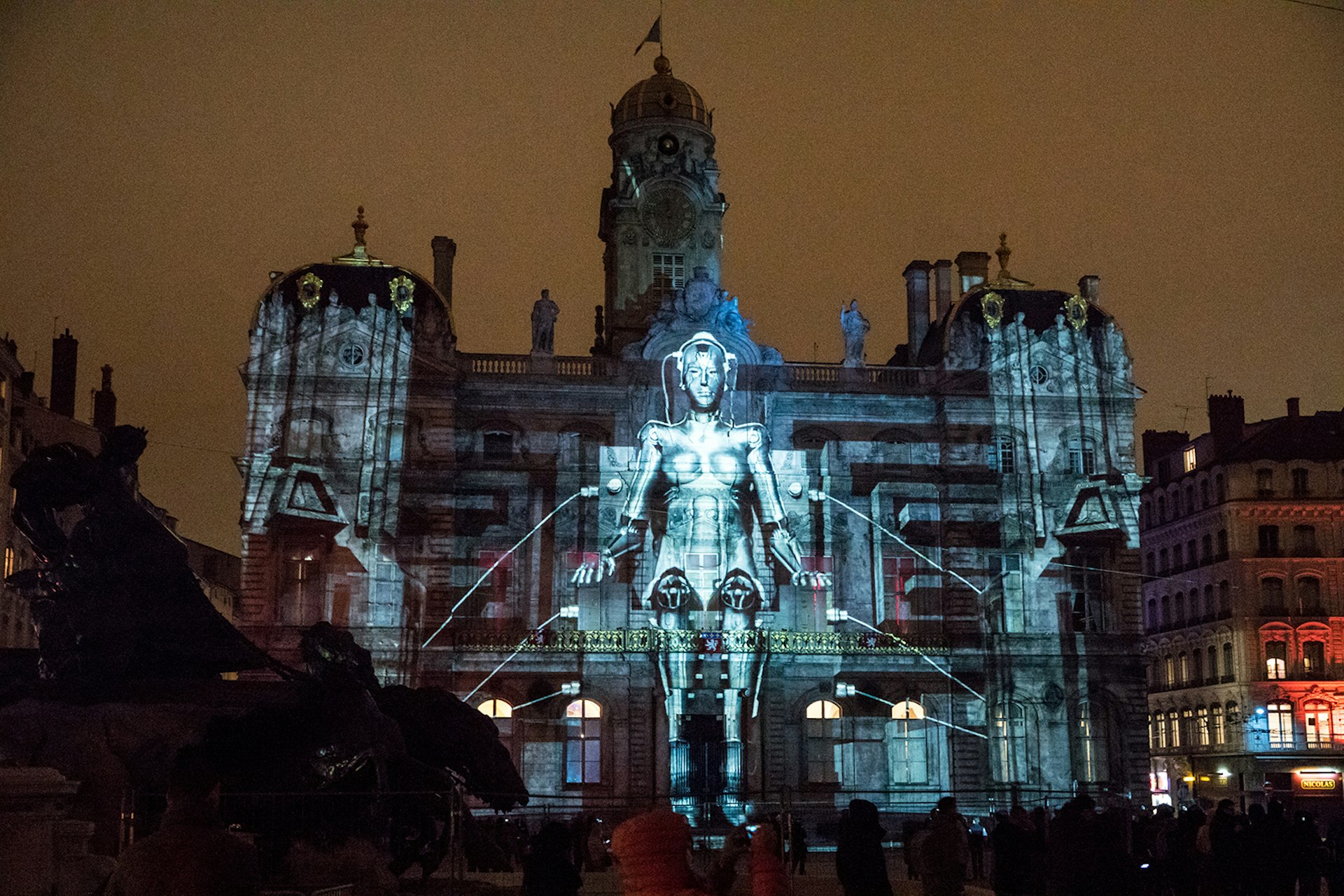 One of the eye-catching images projected on to Lyon’s historic buildings for the annual Fête des Lumières