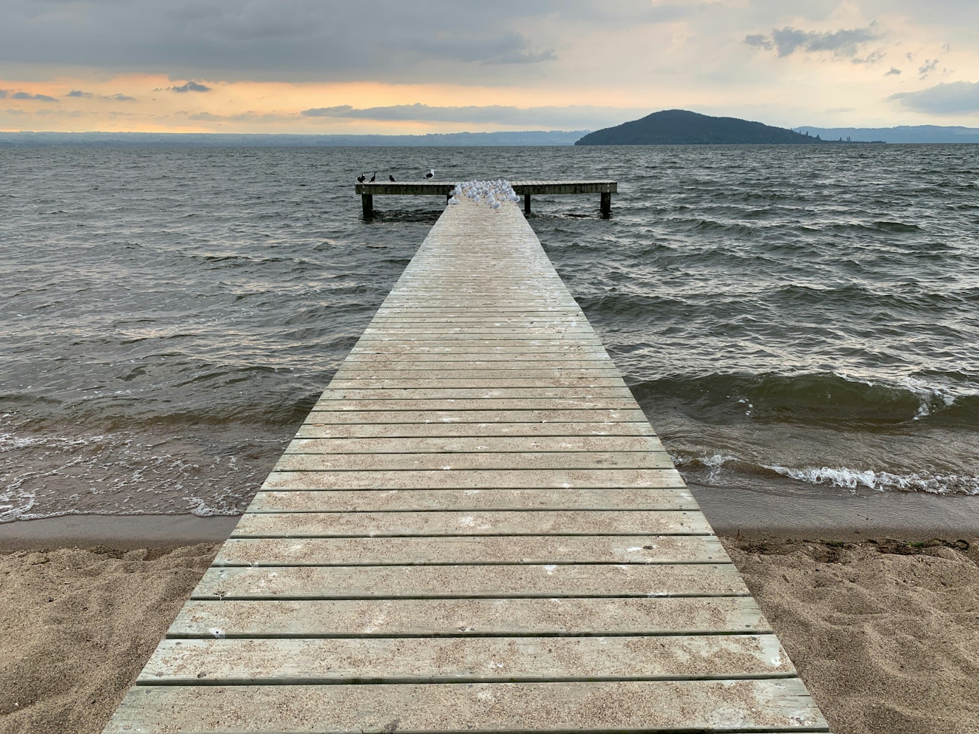 Looking out to Mokoia Island from Holdens Bay, Rotorua