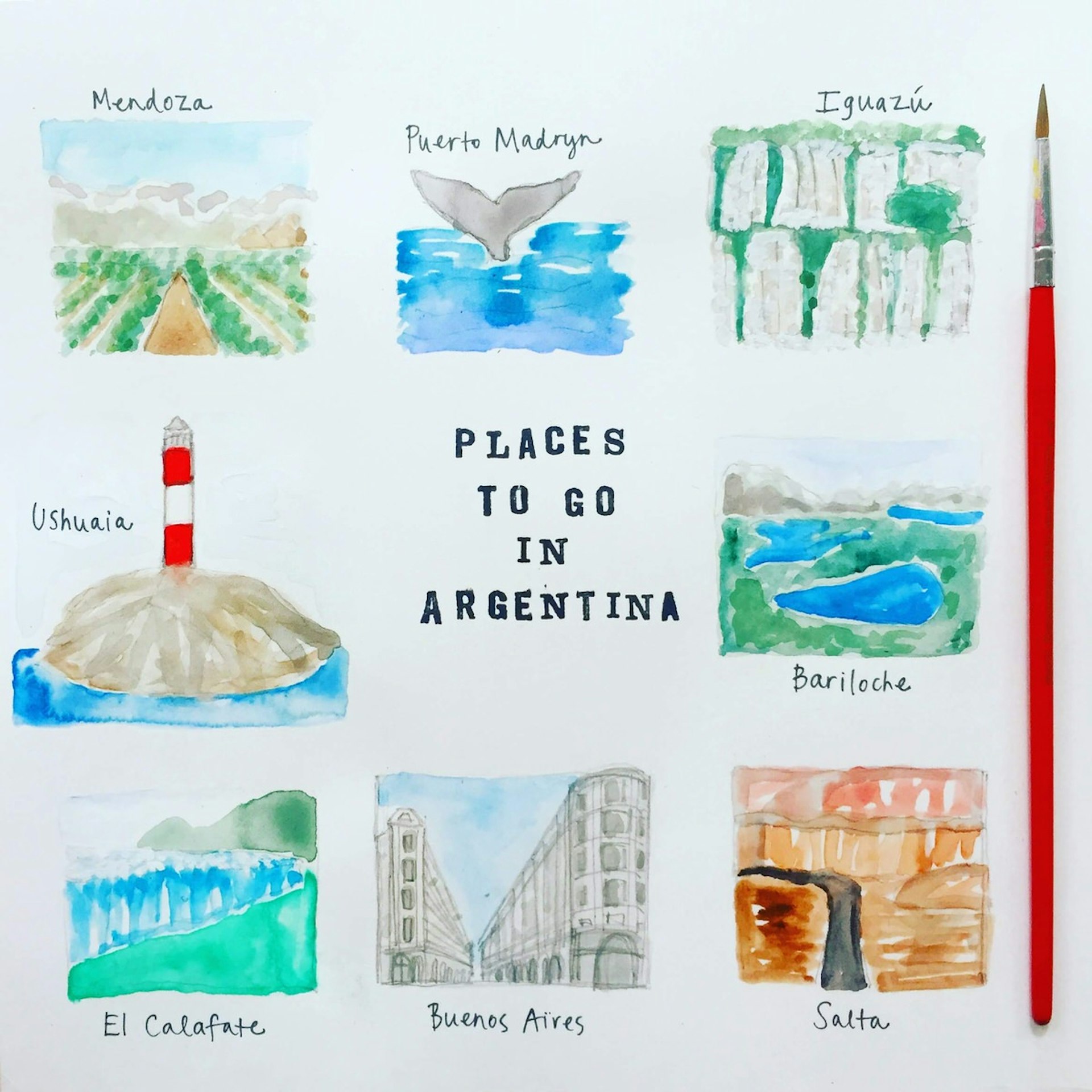 The writer's sketch of places to go in Argentina