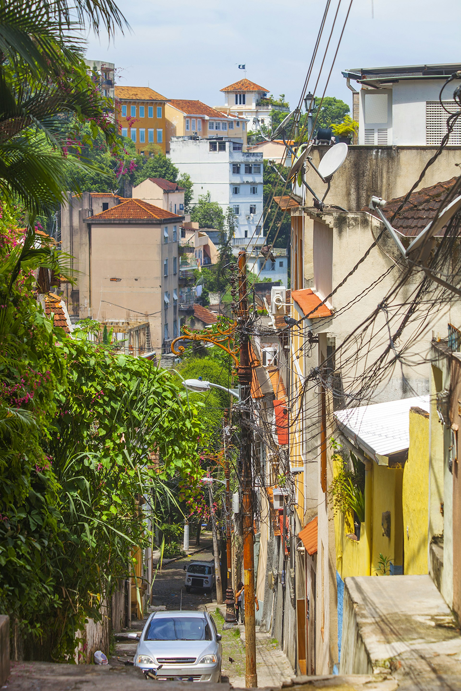 A view of the Santa Teresa neighborhood from the top of a hill in Rio de Janiero, Brazil