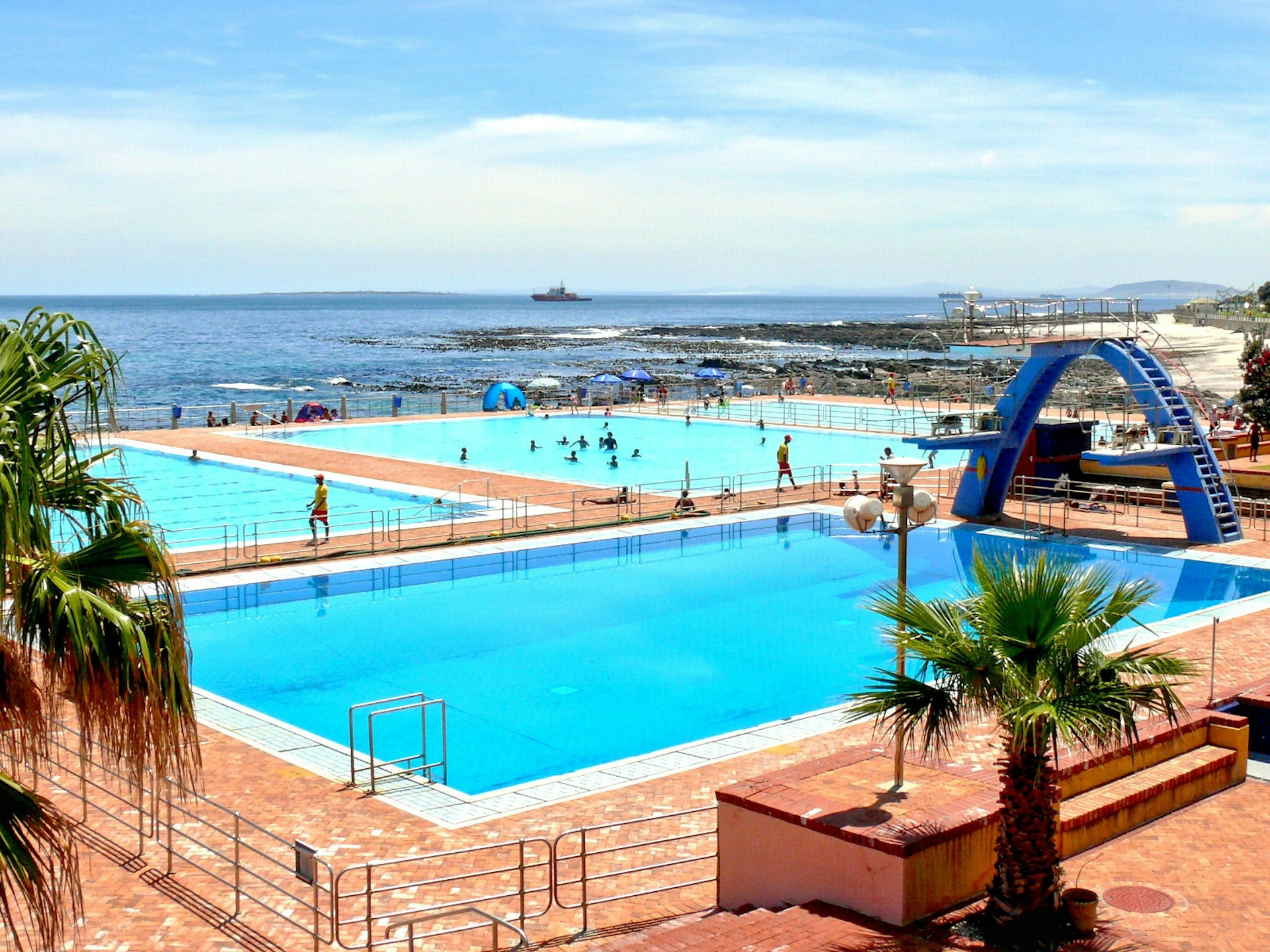 A view over the ocean pools at Cape Town's Sea Point Pavilion
