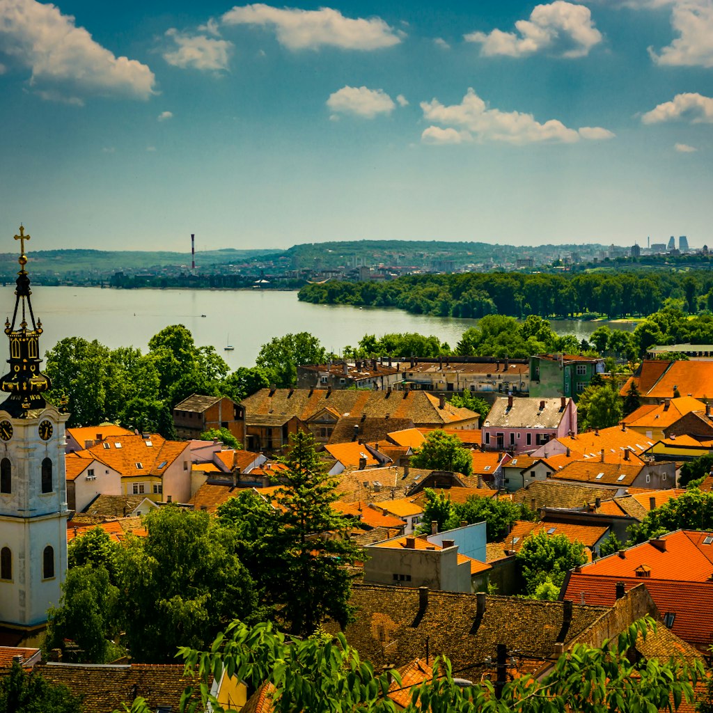 View over Zemun's quaint rooftops and the Danube from Gardoš Tower © Evgeni Fabisuk / Shutterstock