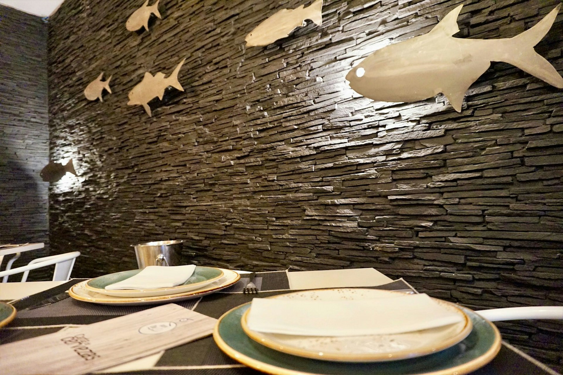 The fishy interior of DeAtún, Calle Ponzano