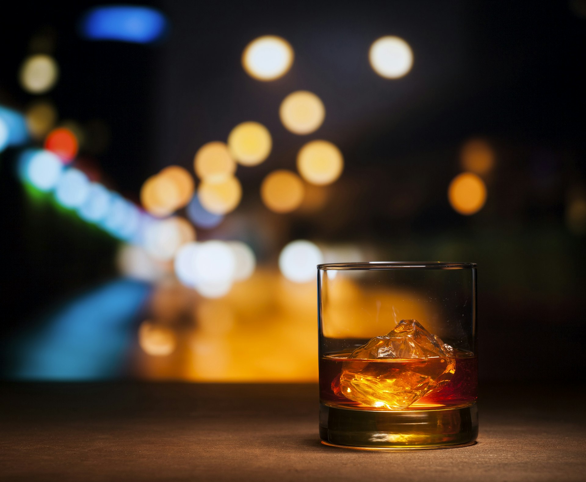 Features - Whisky in night background