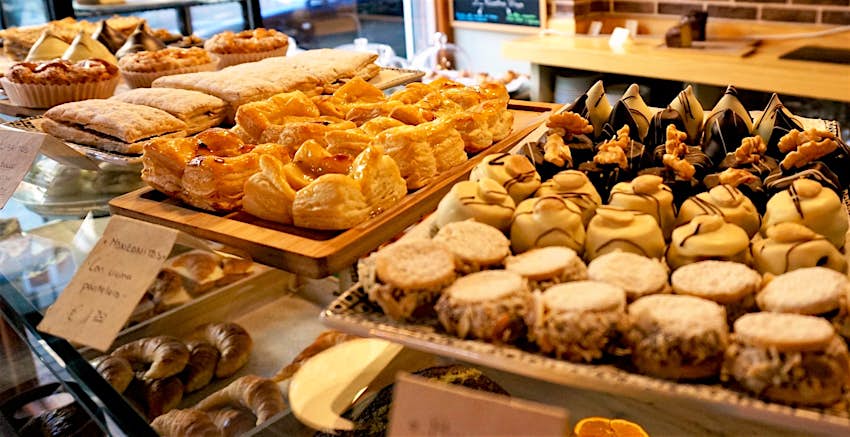 Pastries on display at Rebel Café, Calle Ponzano