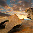 Kangaroo Island food - Australia's Kangaroo Island dramatic rock formations at sunset
