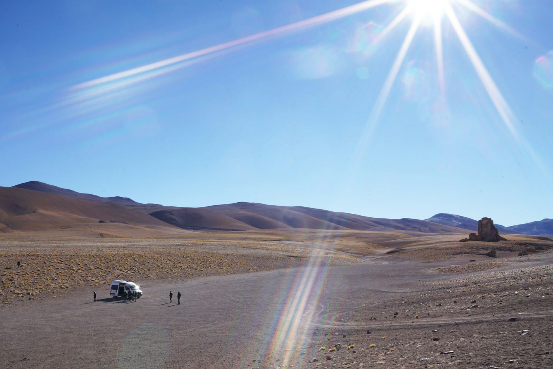 A tour van in the Atacama Desert, Chile