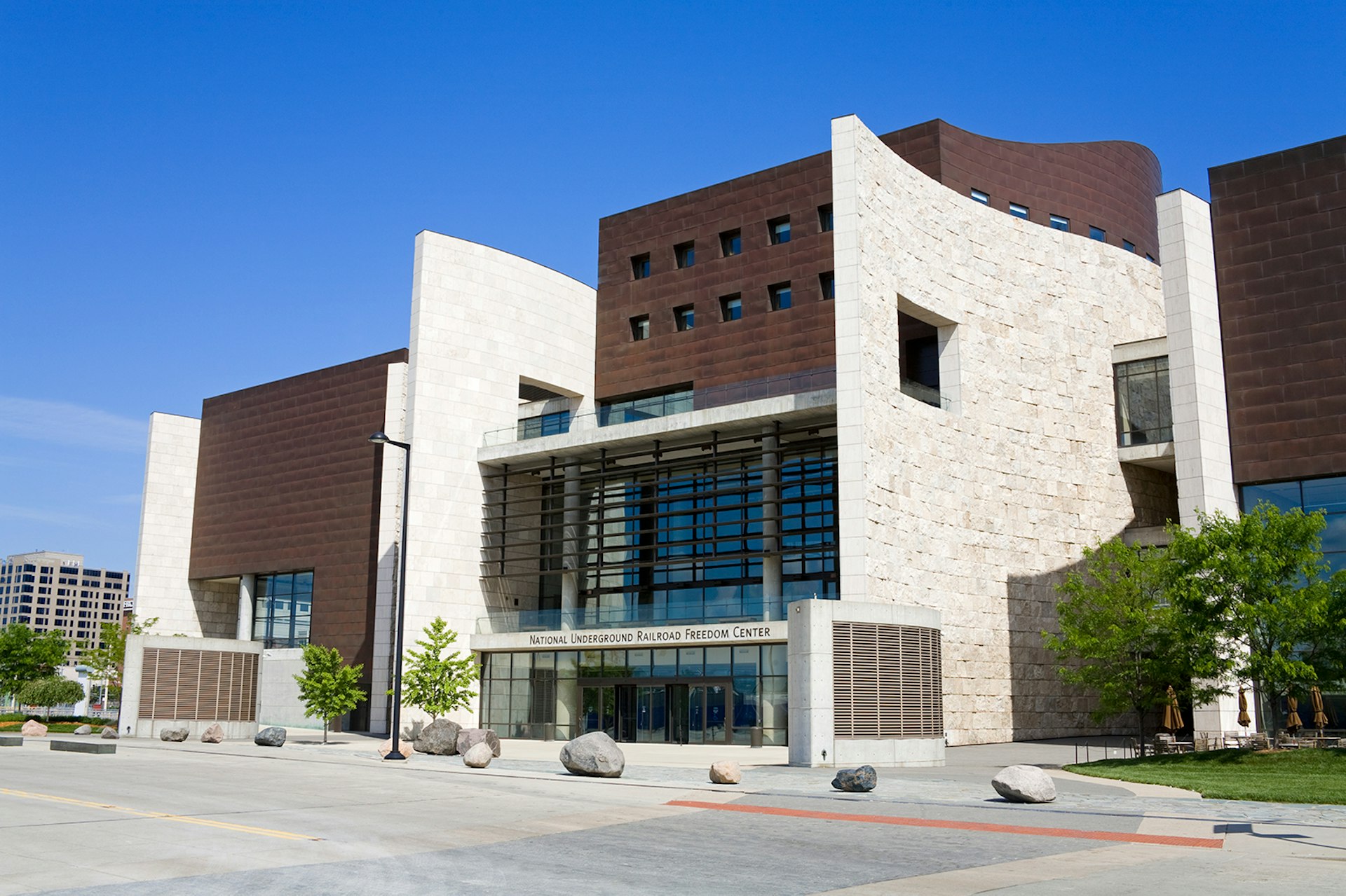 The exterior of the National Underground Railroad Freedom Center