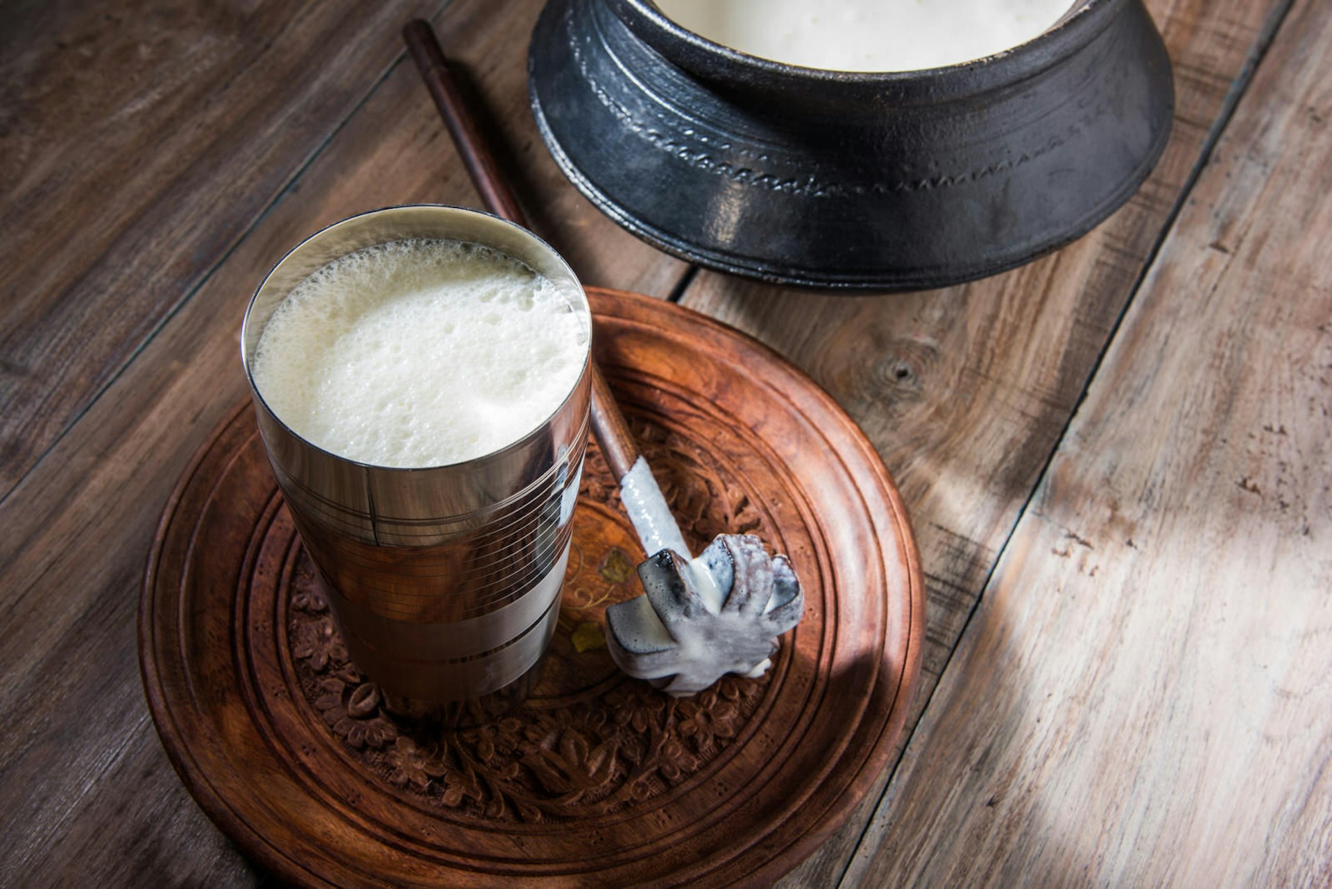 A freshly made lassi