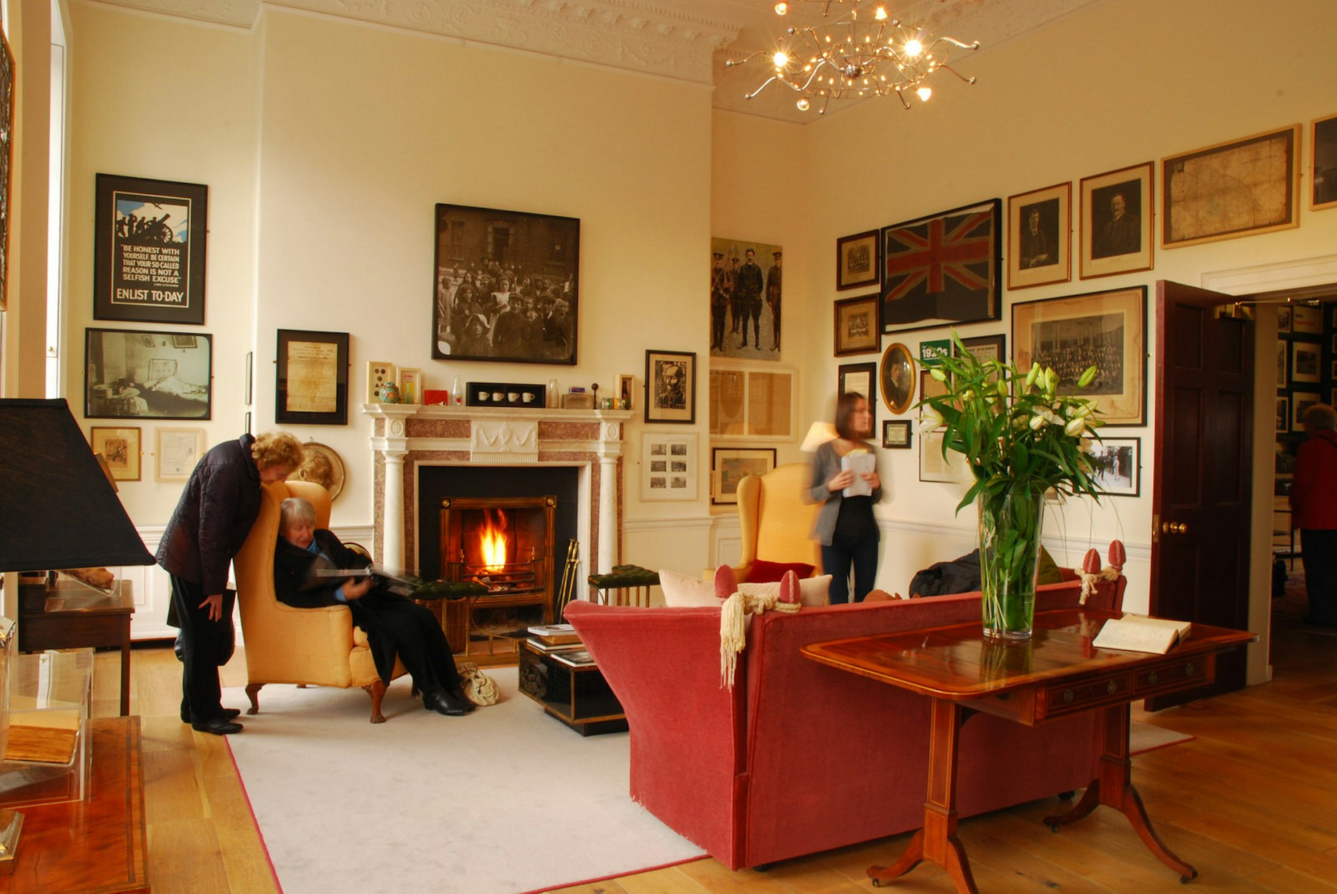 An interior room of the Little Museum of Dublin, which occupies a lovely Georgian townhouse