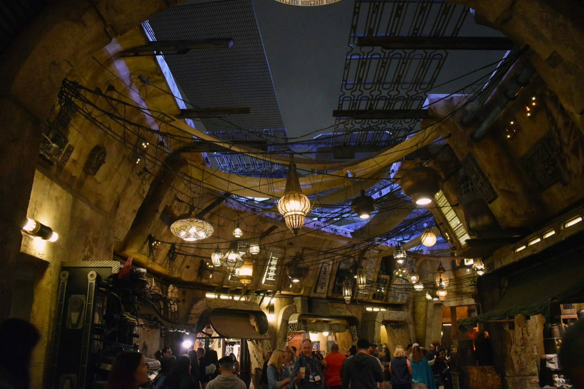 The interior of the Marketplace setting at Star Wars theme park