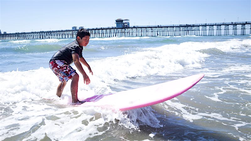 Features - 10 year old Korean Boy Surfing Features - 10 year old Korean Boy Surfing