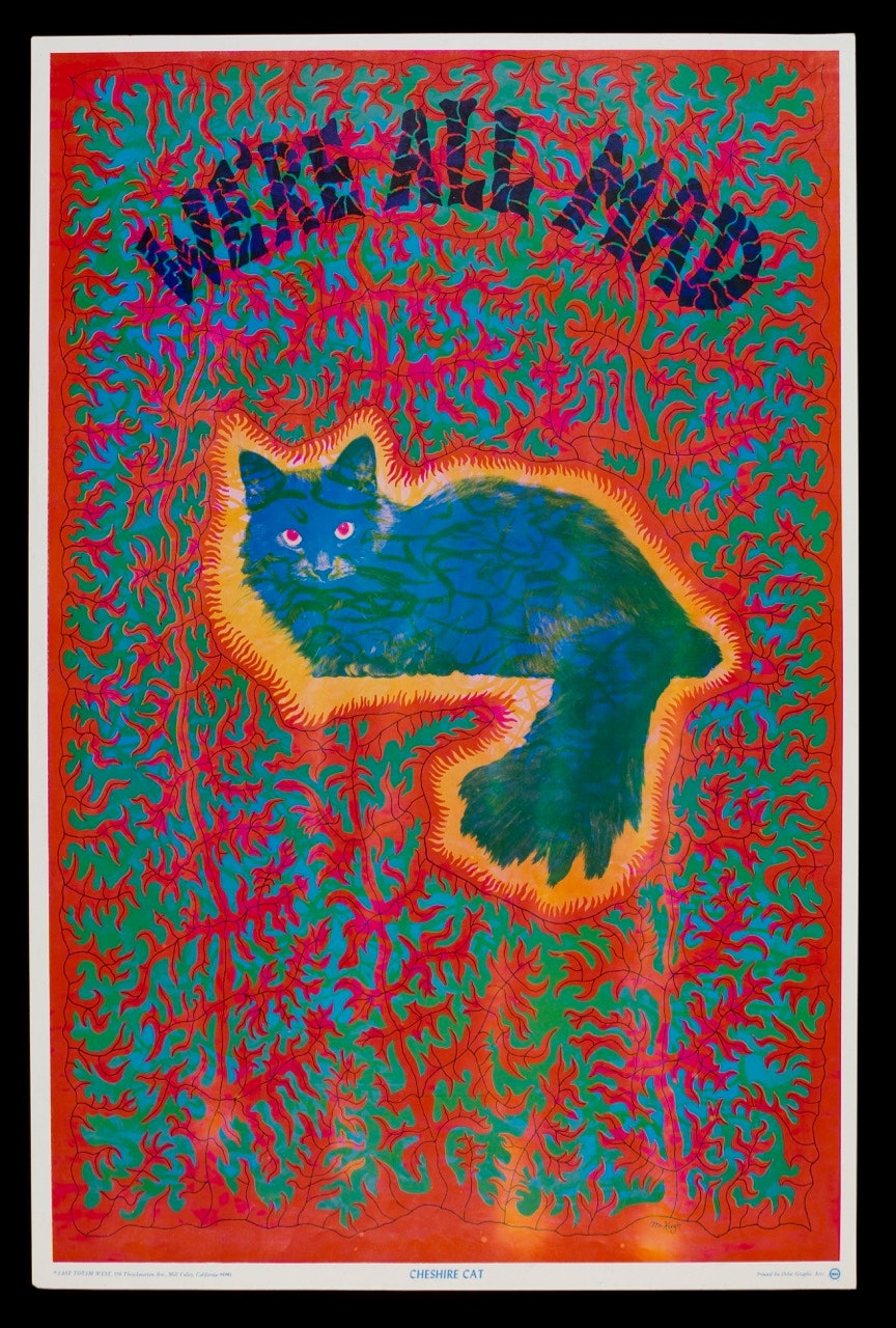 'Cheshire cat', psychedelic poster by Joseph McHugh, published by East Totem West. USA, 1967 (c) Victoria and Albert Museum, London.jpg