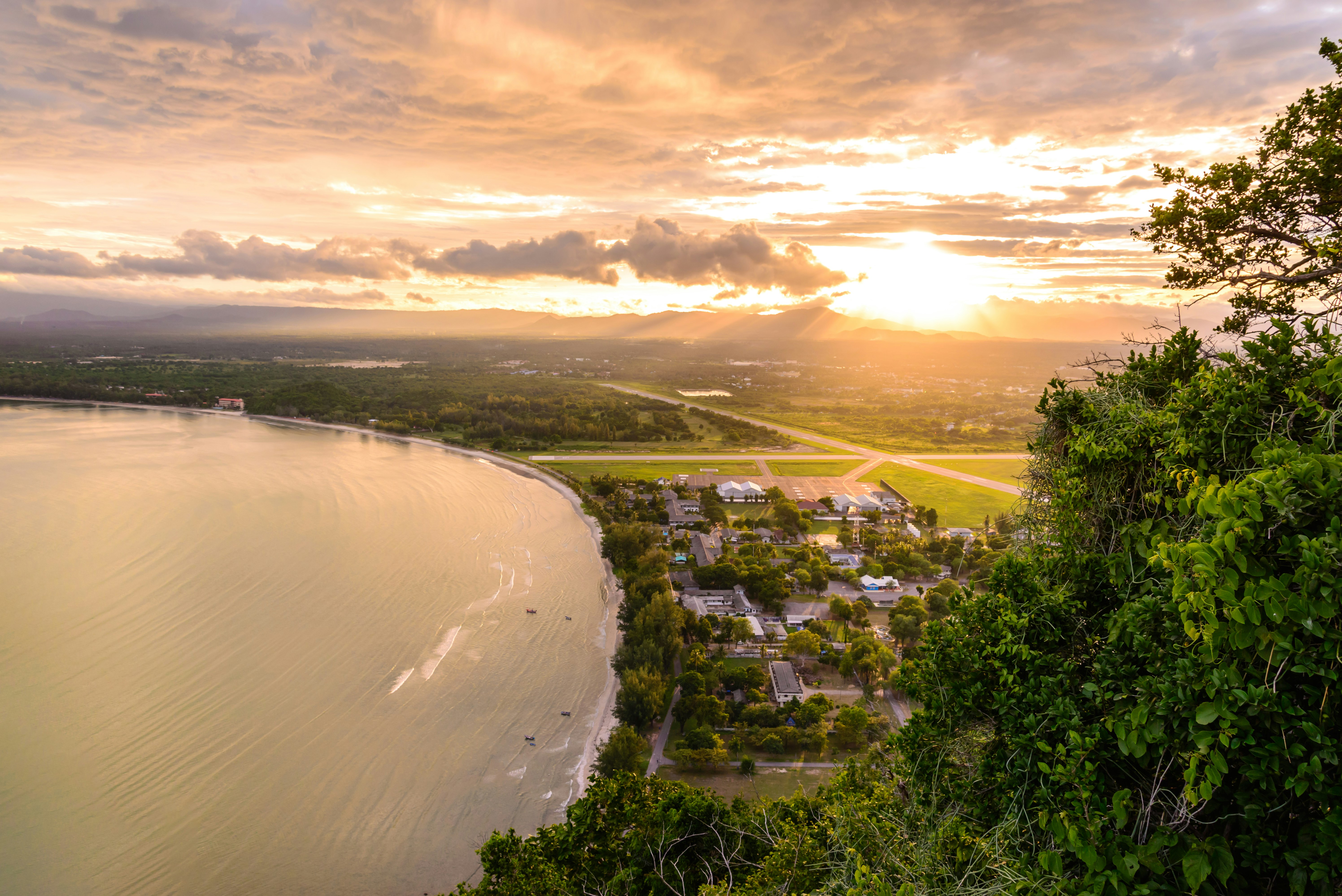 Aerial vew of bay, Prachuap Khiri Khan, Thailand